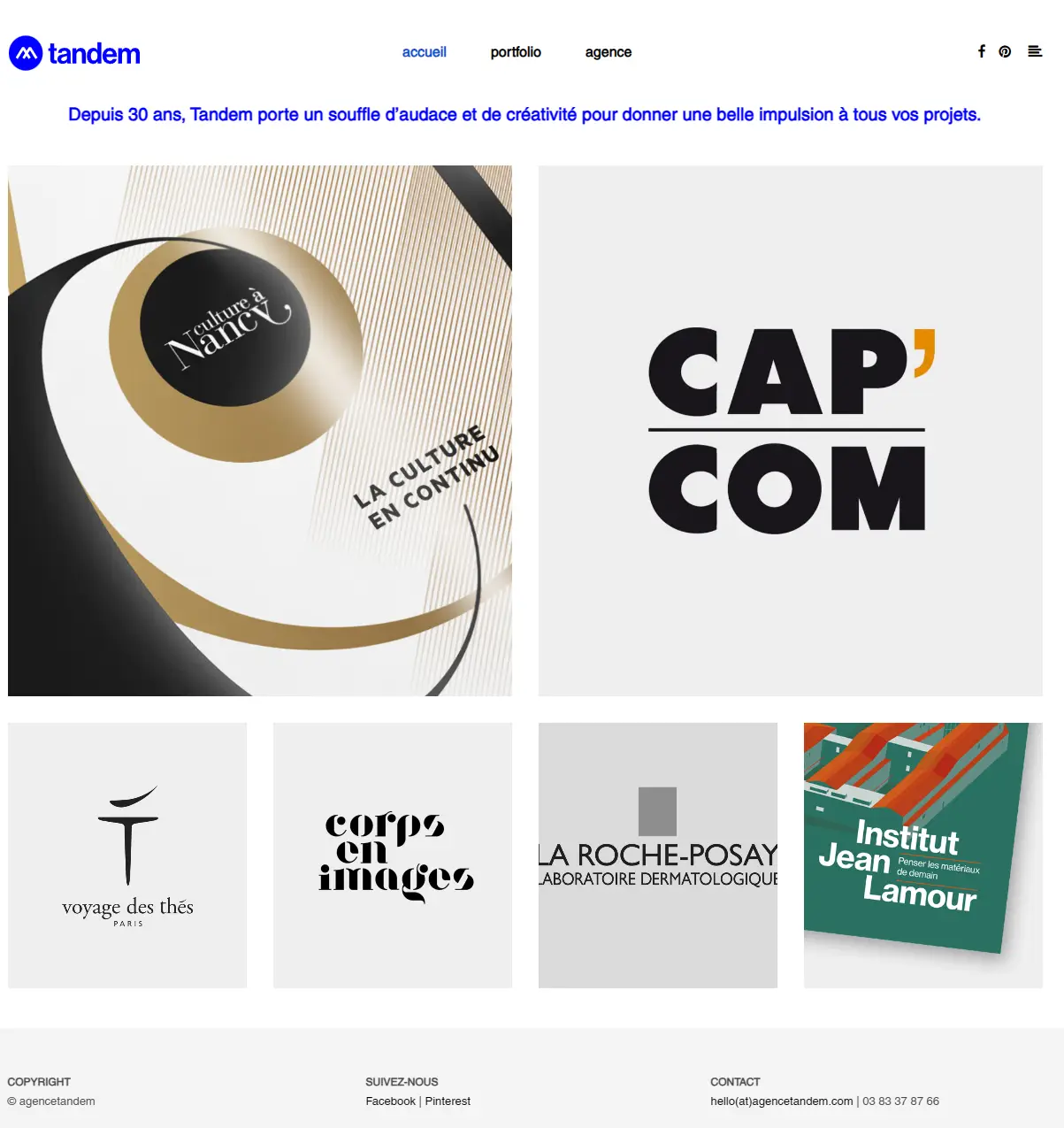 aperçu du site agence tandem